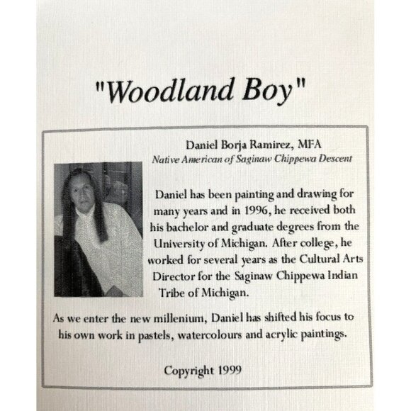 "Woodland Boy" by Daniel Ramirez Saginaw Chippewa Descent Artist - Picture 2 of 5